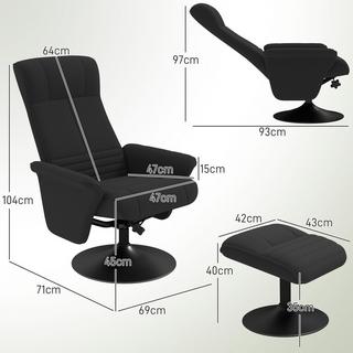 Northio Chaise de relaxation avec tabouret  