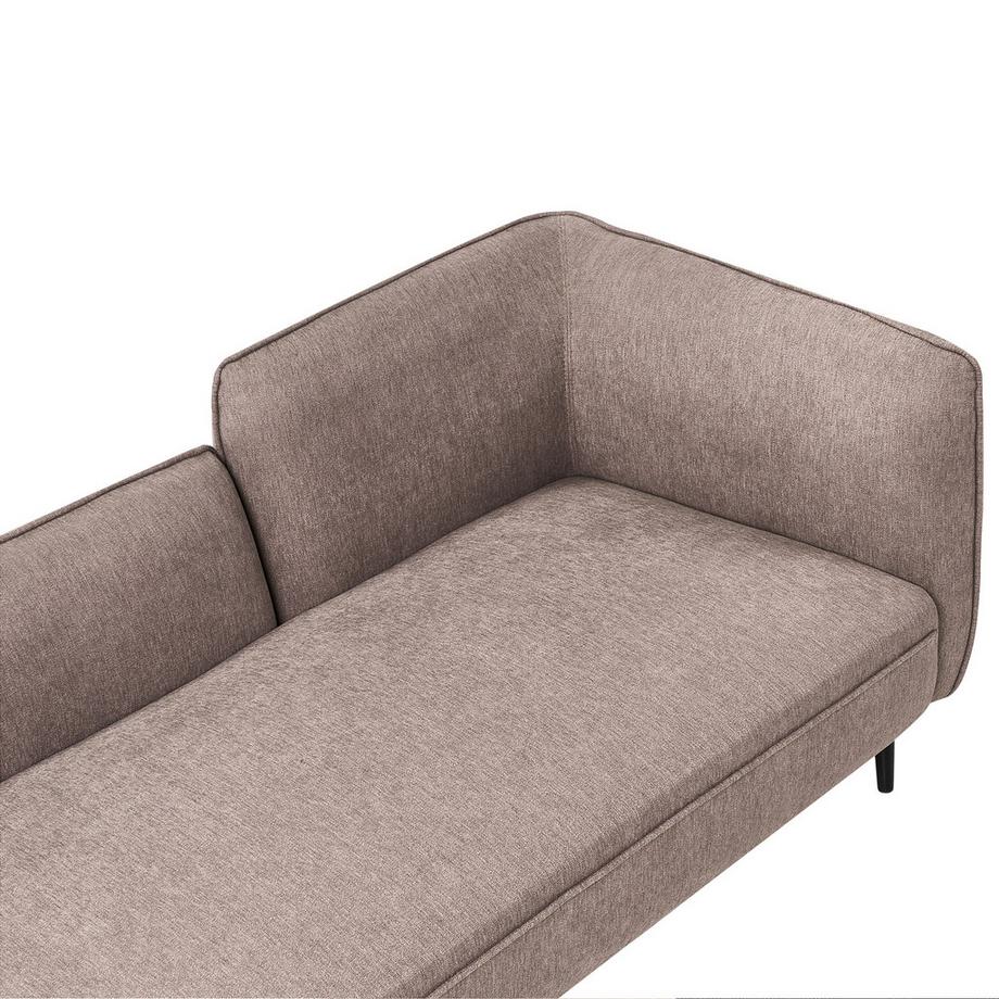 Beliani Chaise longue côté droit en Tissu Scandinave CHEVANNES  