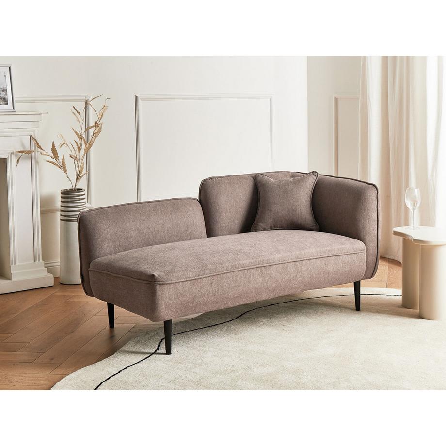 Beliani Chaise longue côté droit en Tissu Scandinave CHEVANNES  