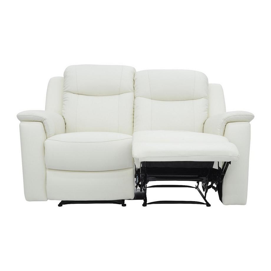 Vente-unique Ledergarnitur Relax 3+2+1 ElfenbeinEVASION  