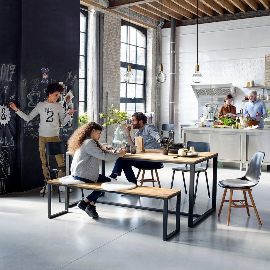La Redoute Intérieurs Banc chêne massif abouté vernis L160 cm  