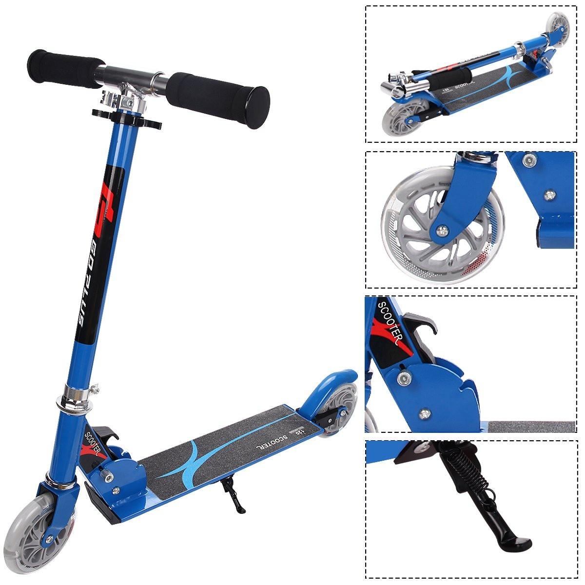 Northix  Scooter Roller Tretroller Kinderroller Cityroller klappbar bis 70KG-blau 