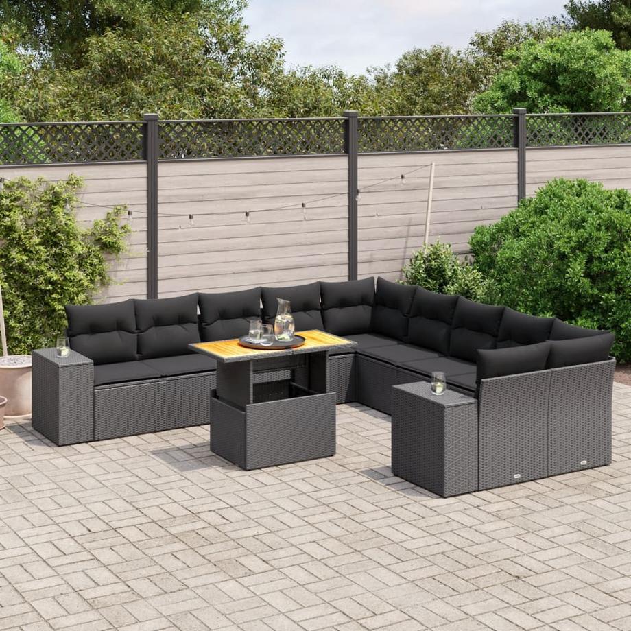 VidaXL set divano da giardino Polirattan  