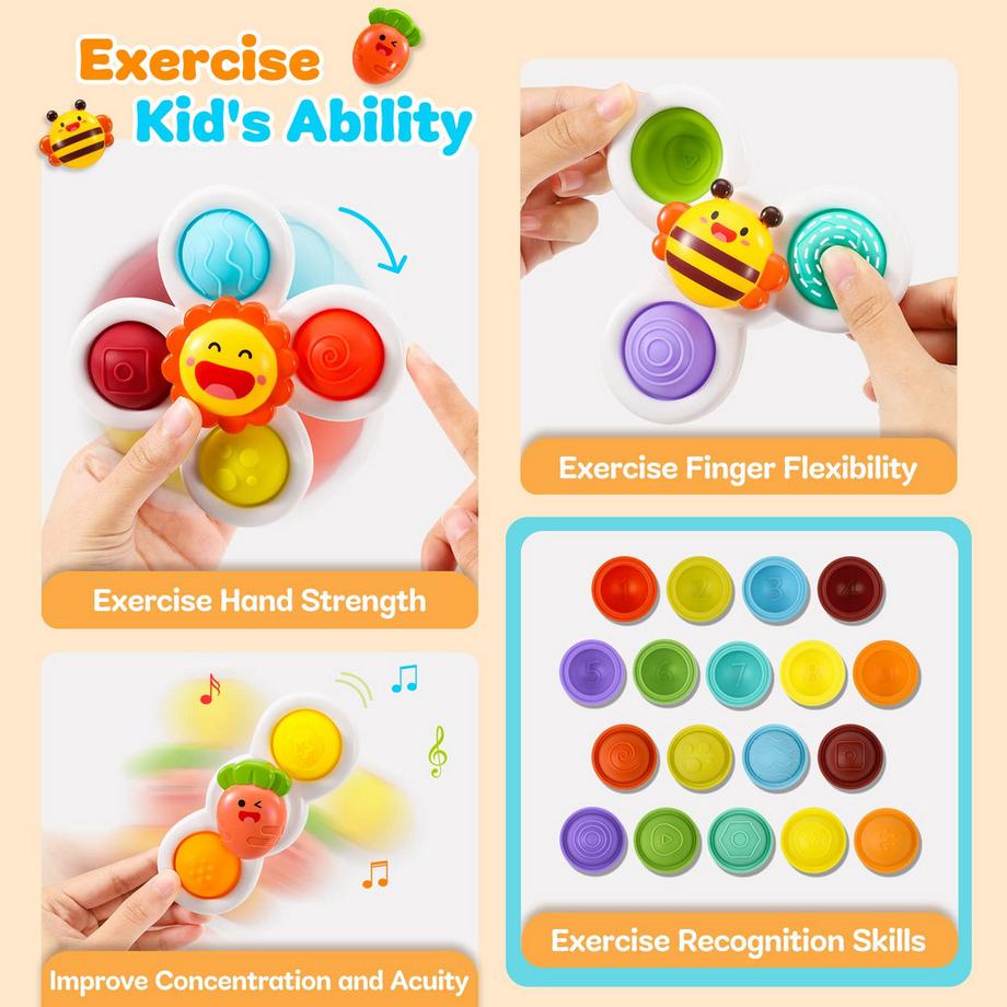 Activity-board  Saugnapf-Spielzeug Spinner Baby-Sinnesspielzeug 