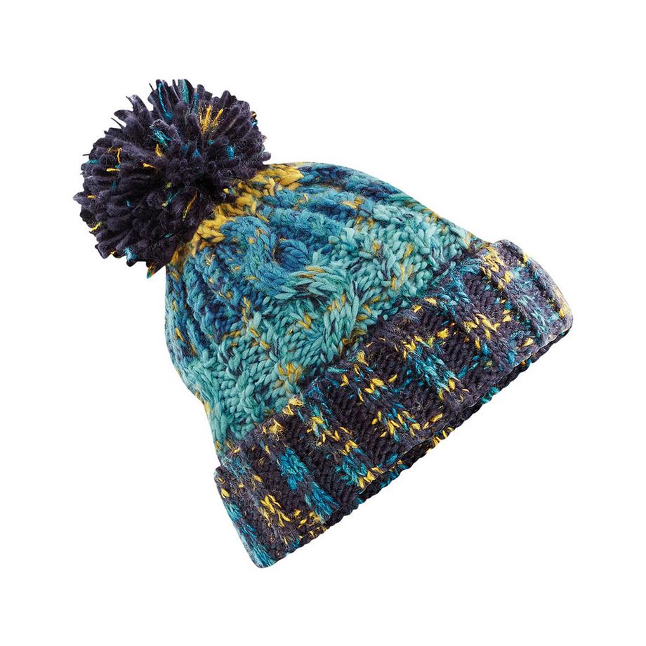 Beechfield Berretto a Maglia Cavatappi con Pom Pom  