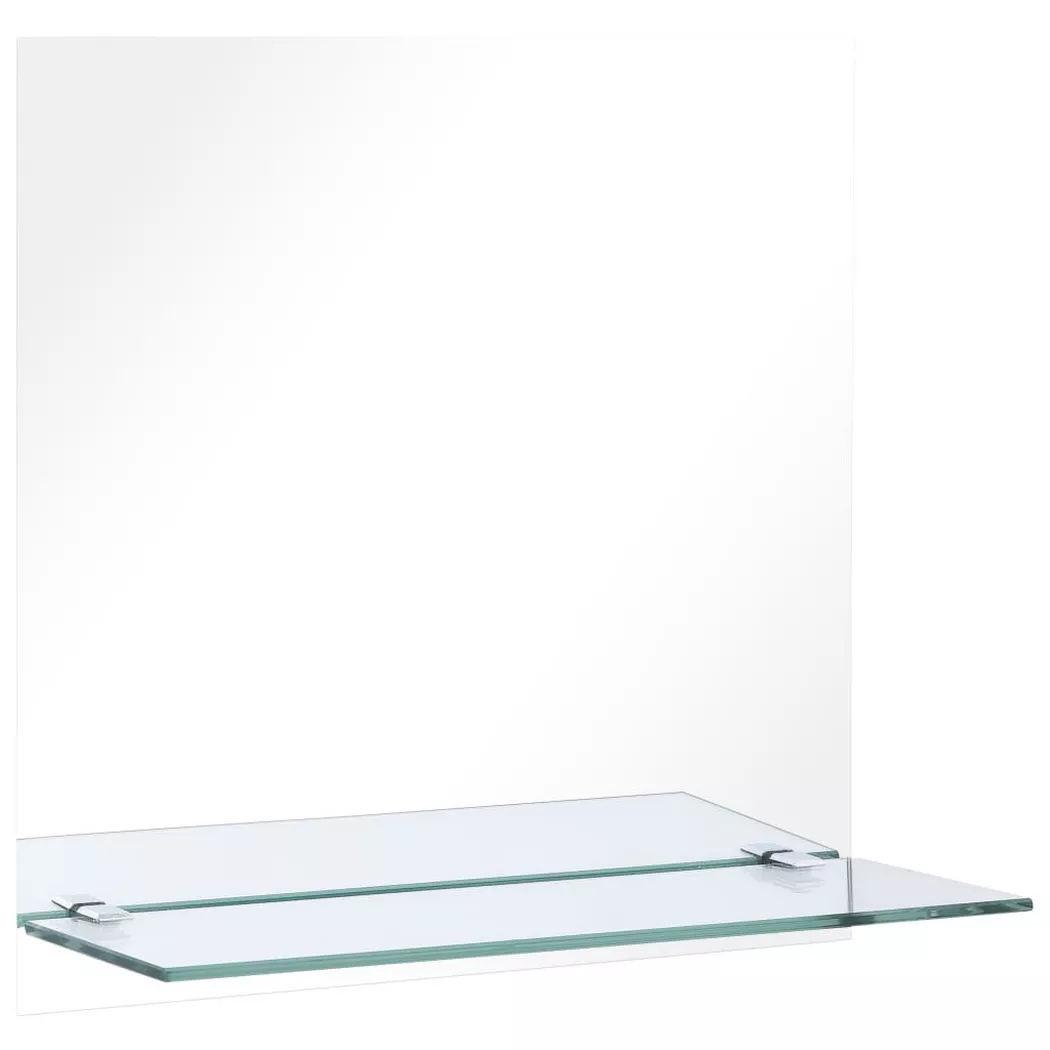 vidaXL Miroir mural avec étagère 50x50 cm Verre trempé