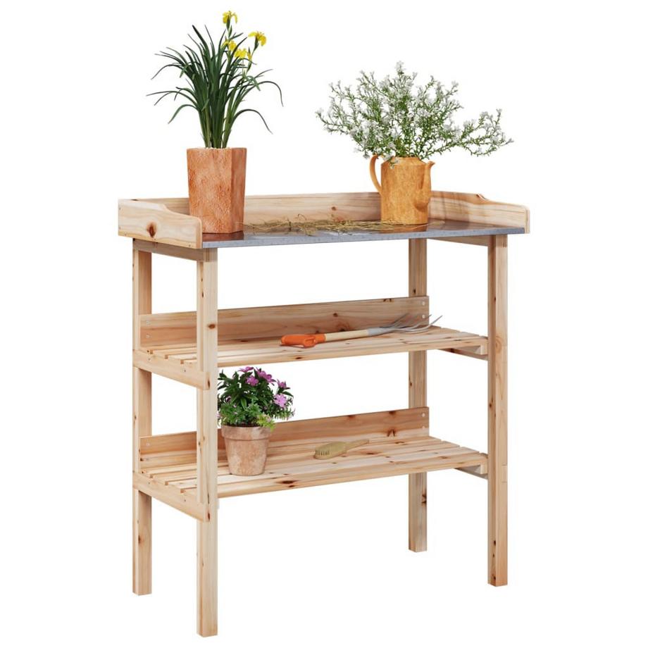 VidaXL Table à plantes bois  