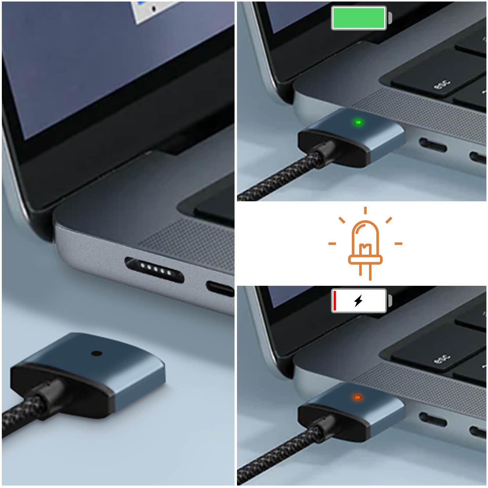 Avizar  Câble USB C vers MagSafe 3 MacBook Bleu 