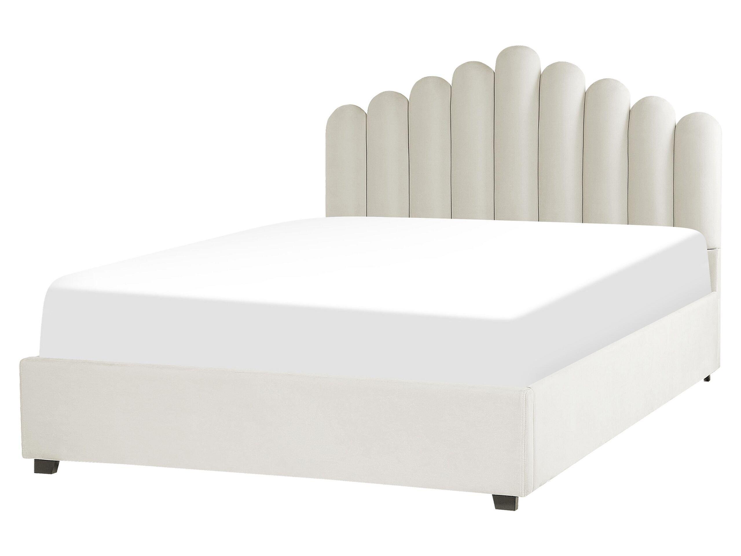 Beliani Bett mit Bettkasten aus Samtstoff Modern VINCENNES  