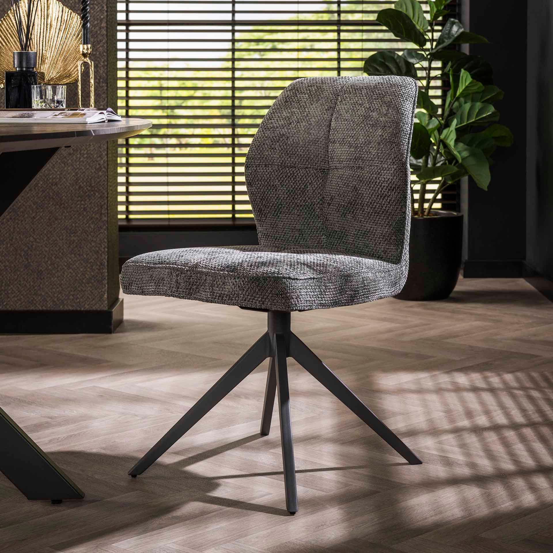 mutoni Chaise de salle à manger Ibuki Polo anthracite  