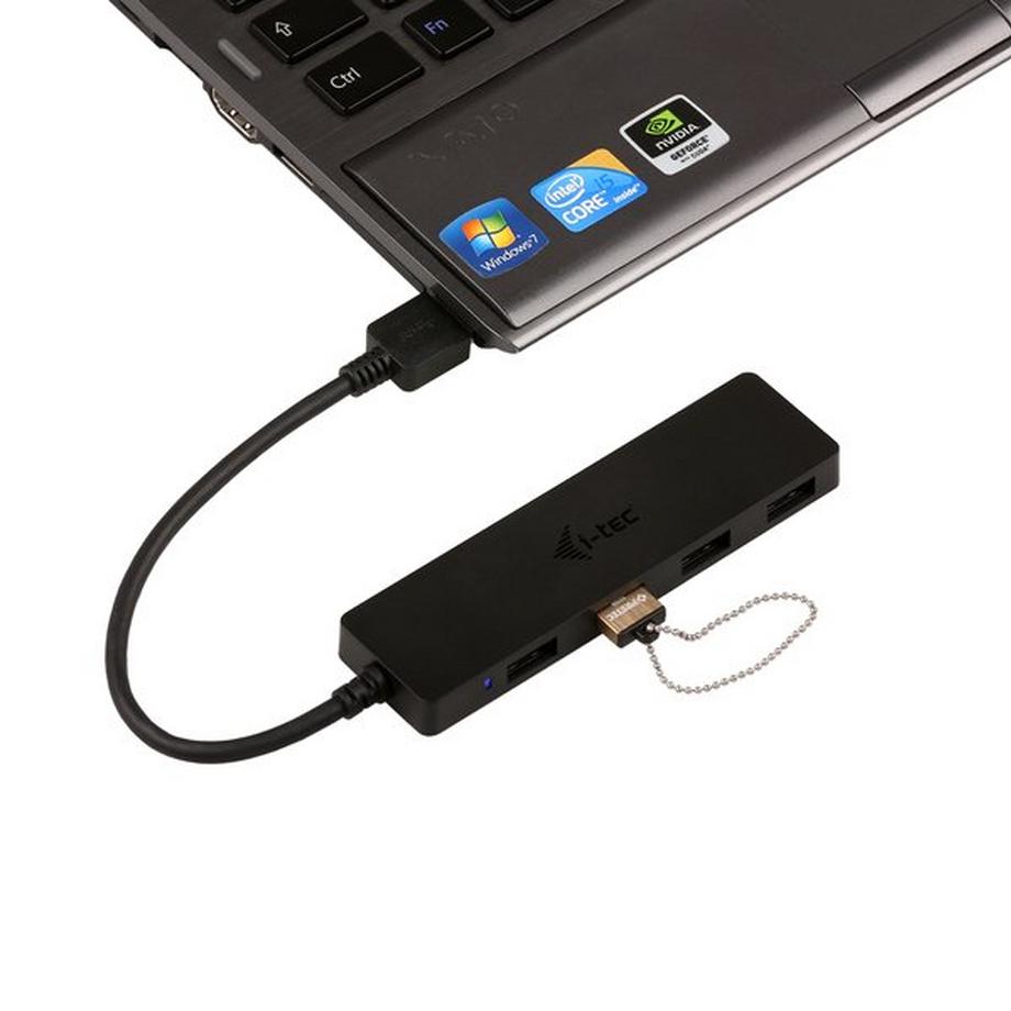 i-tec  Advance U3HUB404 hub di interfaccia USB 3.2 Gen 1 (3.1 Gen 1) Type-A 5000 Mbit/s Nero 