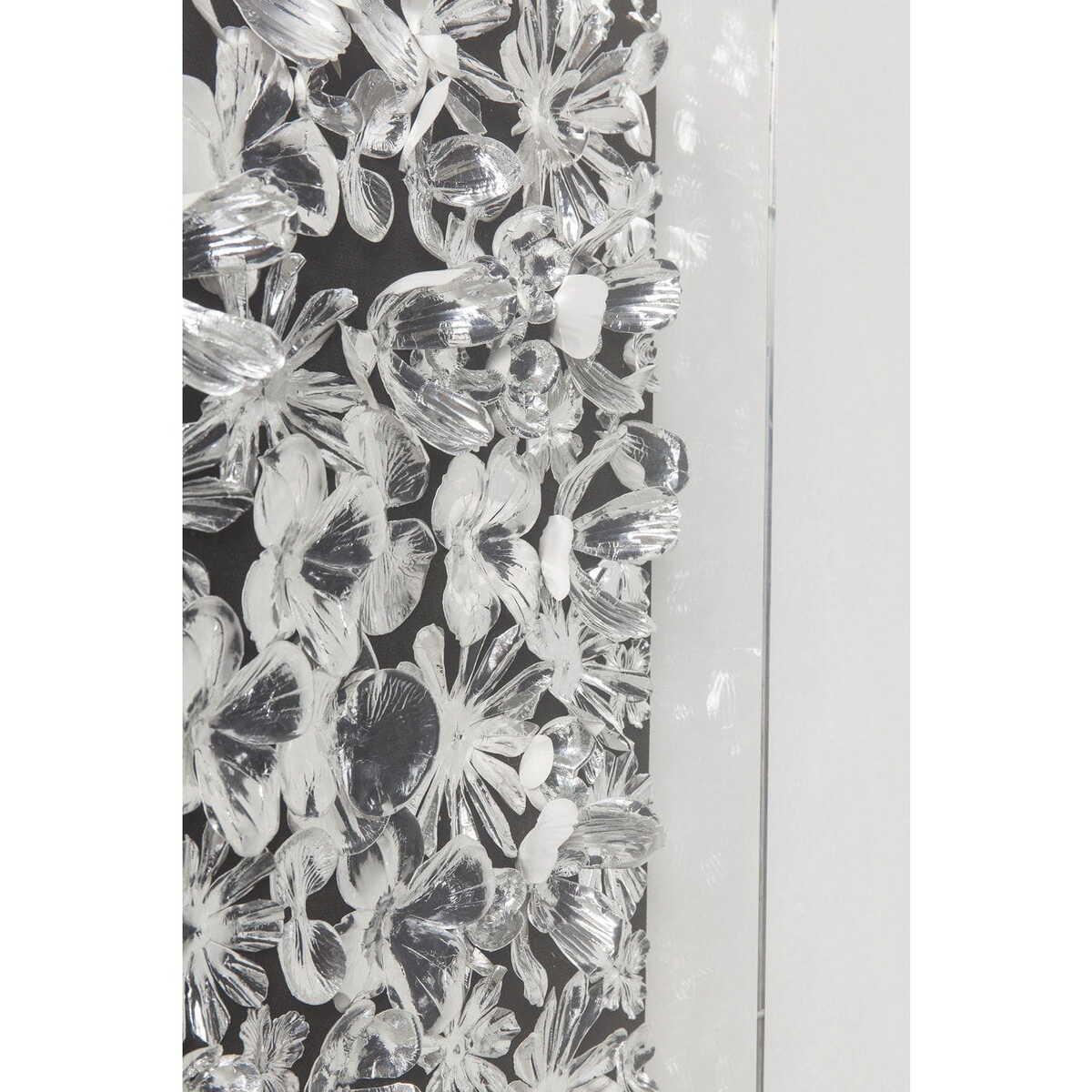 KARE Design Deko Rahmen Silver Flower 100x100cm  