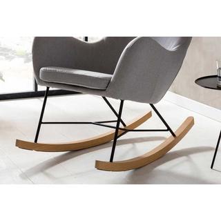 mutoni Rocking chair gris textile  