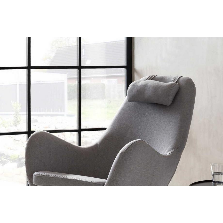 mutoni Fauteuil à bascule gris textile  
