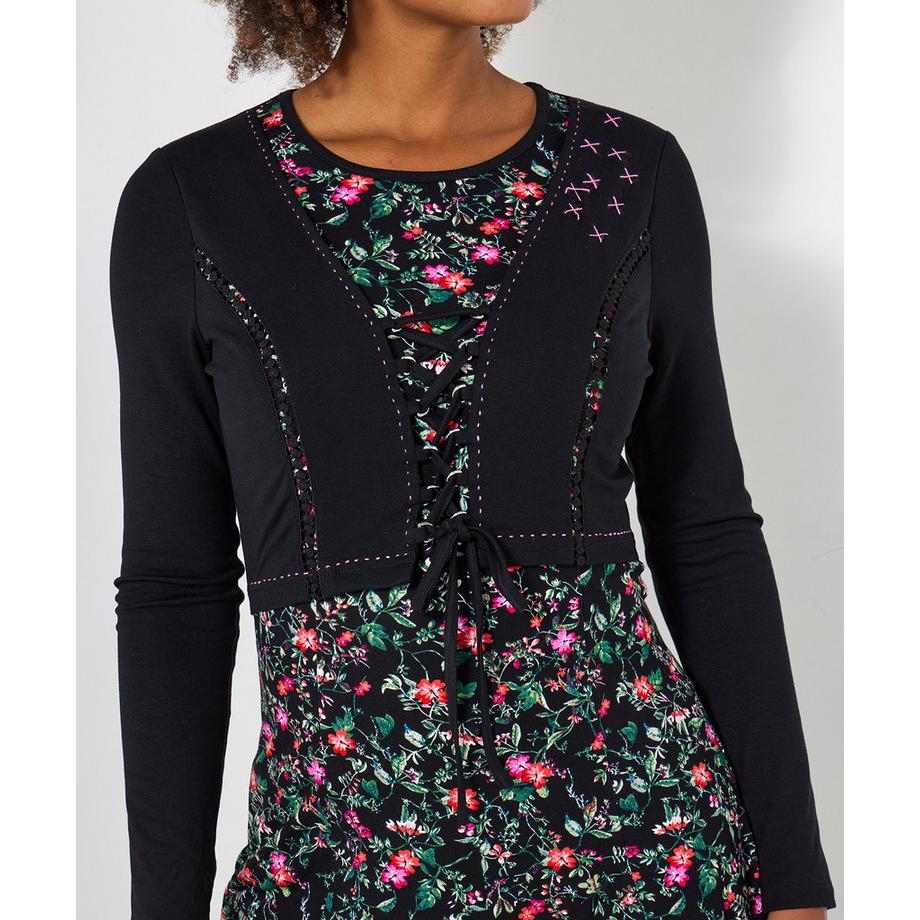 Joe Browns Tunique Jersey Motif Floral Effet Cardigan  