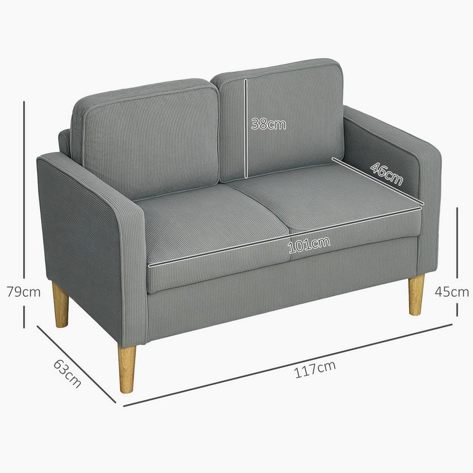 HOMCOM 2 Sitzer Sofa  