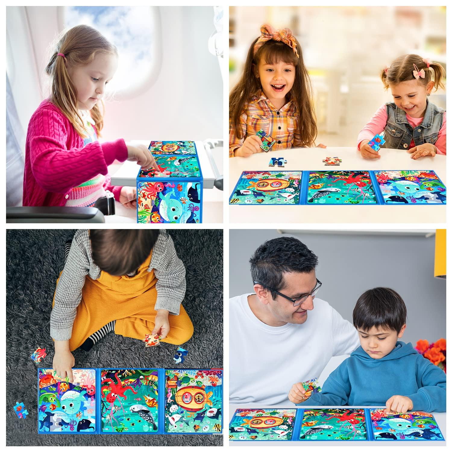 Activity-board  Kinderpuzzle Magnetpuzzle Meerestierpuzzle für Kinder Puzzle 