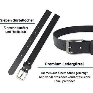 Only-bags.store Cintura in pelle 3 cm di larghezza Grigio scuro  