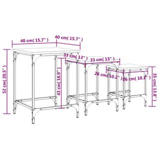 VidaXL Satztisch holzwerkstoff  