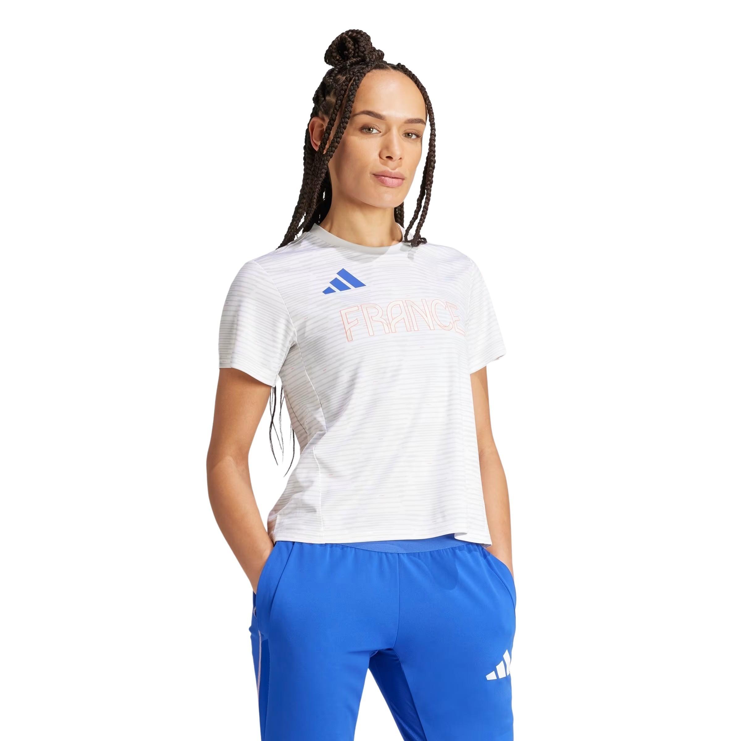 adidas  offizielles damen-trainingstrikot von france 2024/25 