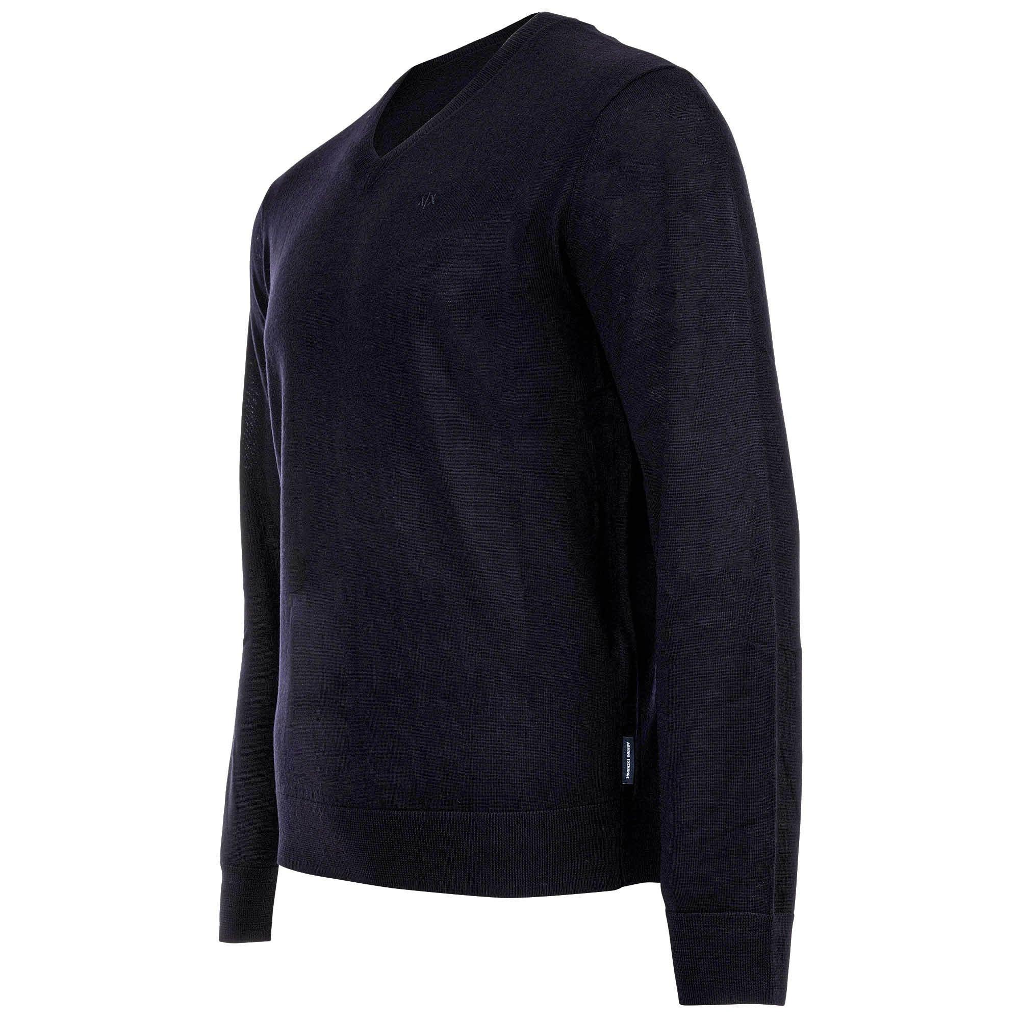 Armani Exchange V-Ausschnitt Strickpullover Bequeme Passform  