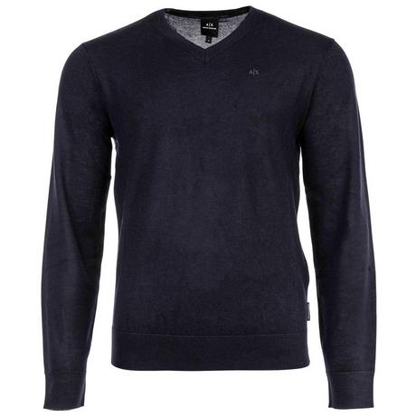 Armani Exchange V-Ausschnitt Strickpullover Bequeme Passform  