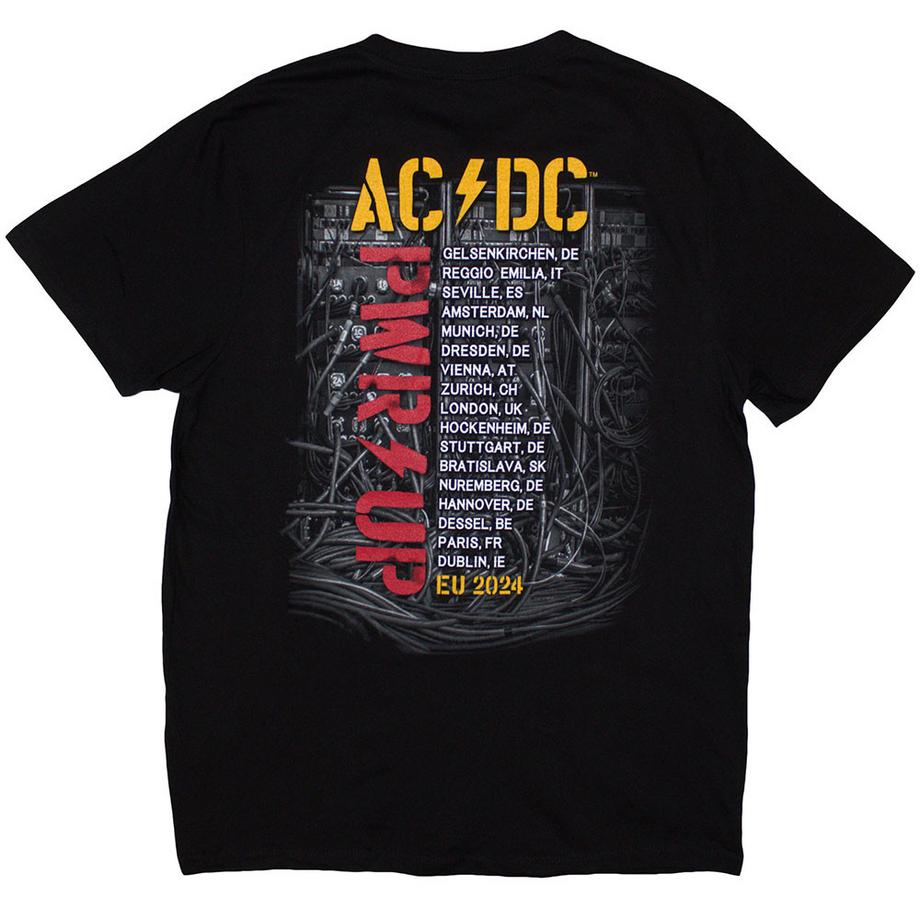 AC/DC ACDC PWRUP EU Tour '24 T-Shirt Stampa Posteriore  