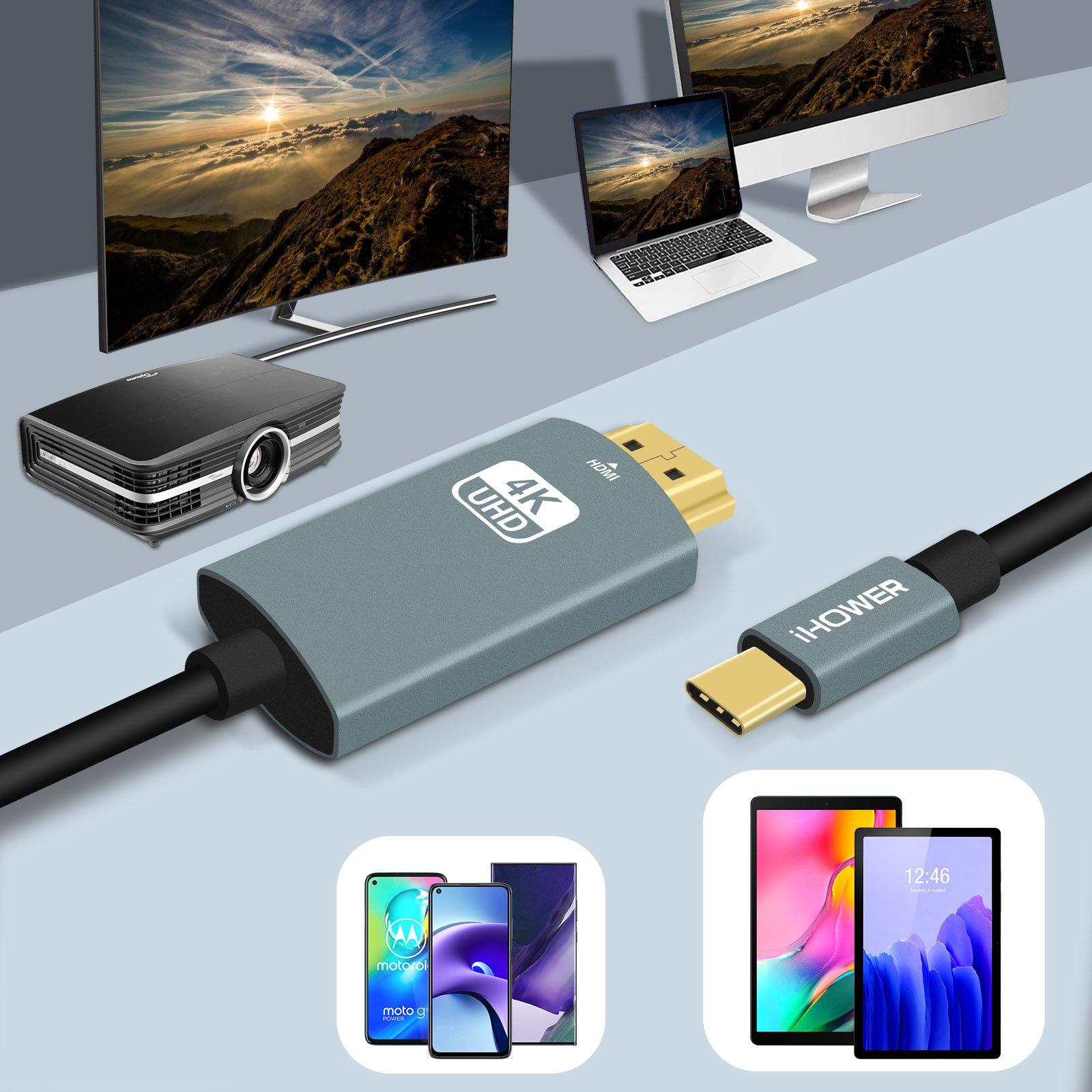 Avizar  Câble USB-C vers HDMI 2.0, 2m iHower 