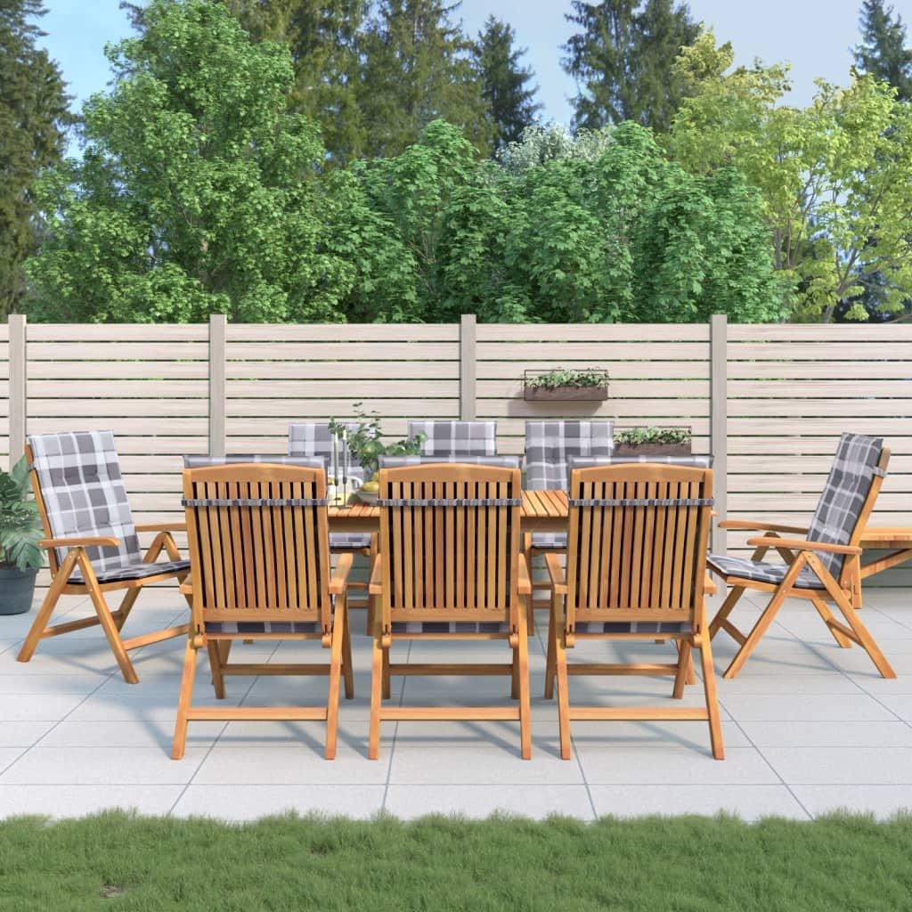 VidaXL sedia da giardino reclinabile Legno  