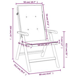 VidaXL sedia da giardino reclinabile Legno  