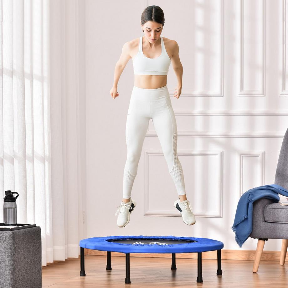 Northio  Fitness Trampolin Ø91 cm Mini Trampoline mit rutschfesten Füßen Trampolin 100kg Belastbar für Erwachsene Trampoline für Indoor Outdoor Jumping | 