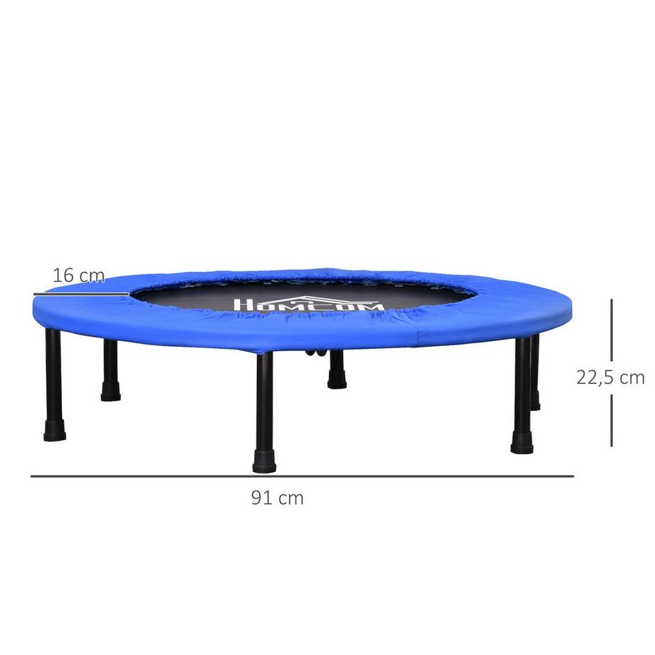 Northio  Fitness Trampolin Ø91 cm Mini Trampoline mit rutschfesten Füßen Trampolin 100kg Belastbar für Erwachsene Trampoline für Indoor Outdoor Jumping | 