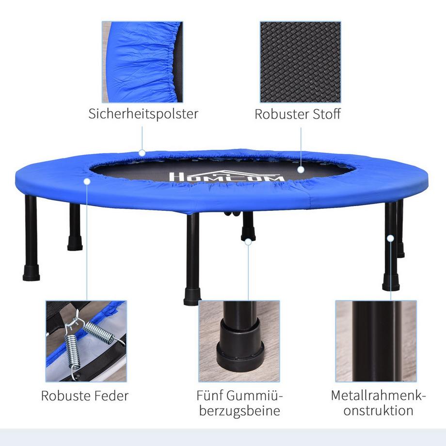 Northio  Fitness Trampolin Ø91 cm Mini Trampoline mit rutschfesten Füßen Trampolin 100kg Belastbar für Erwachsene Trampoline für Indoor Outdoor Jumping | 