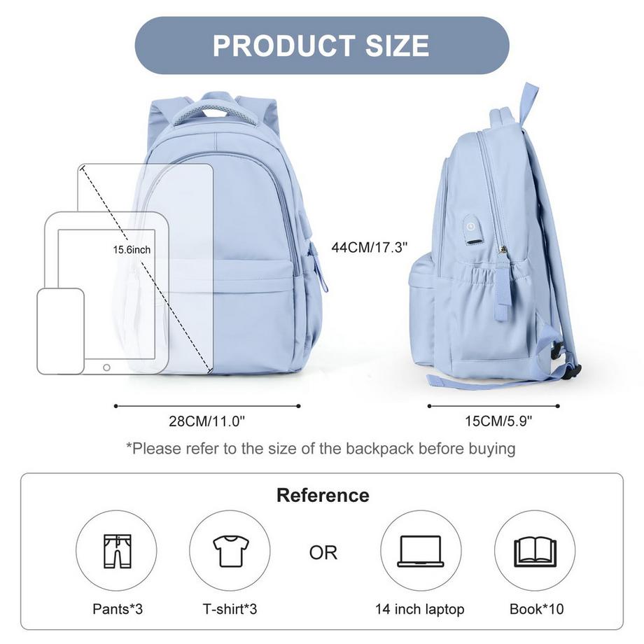 Only-bags.store Leichter Laptop Schulrucksack  