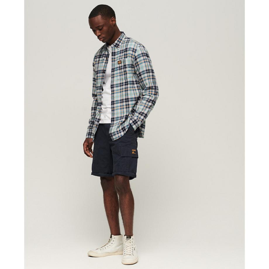 Superdry Kariertes Langarmhemd Bio-Baumwolle  