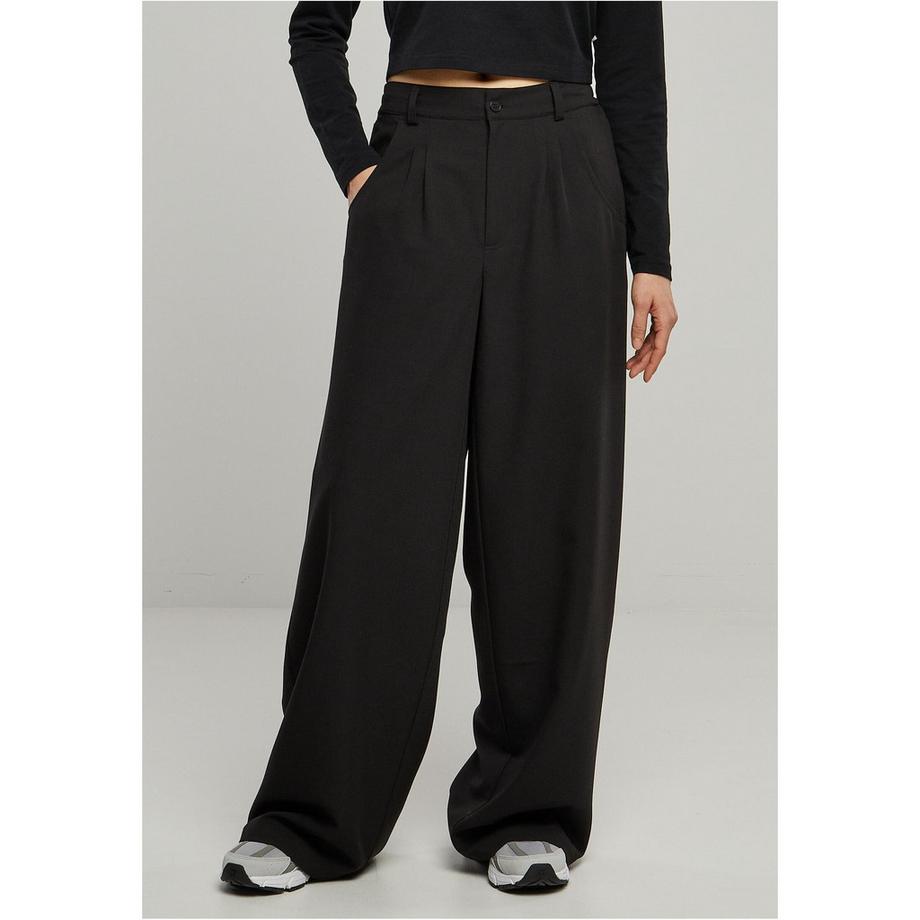 URBAN CLASSICS Pantaloni Pleat-Front Gamba Larga  