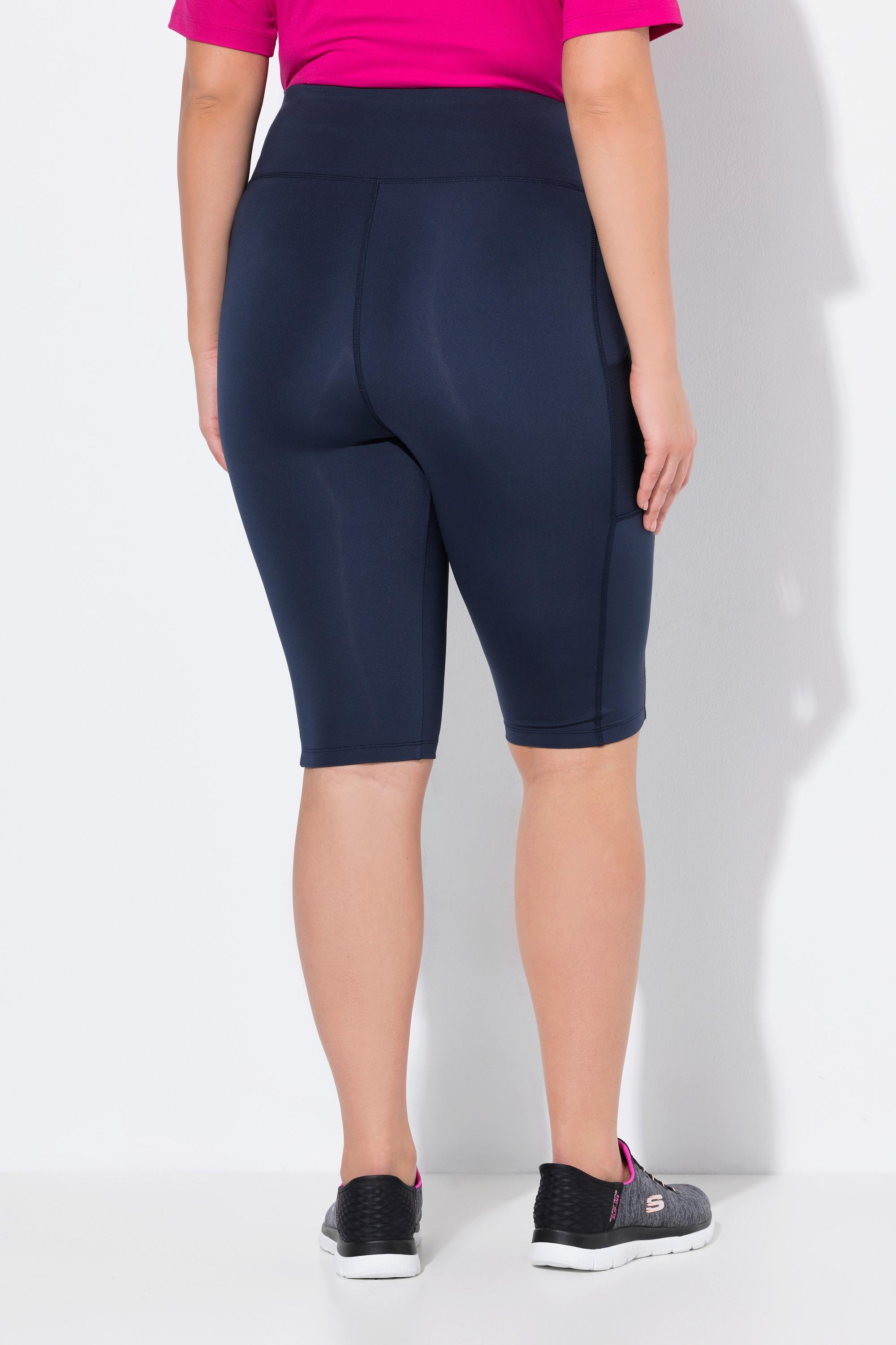 Ulla Popken Leggingshorts Elastikbund Mesh-Tasche  