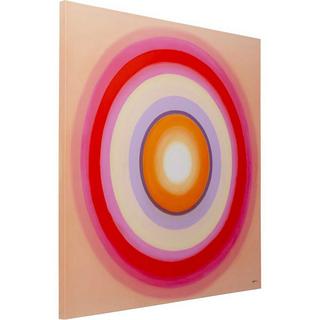 KARE Design Leinwandbild Tendency Circle pink 120x120  