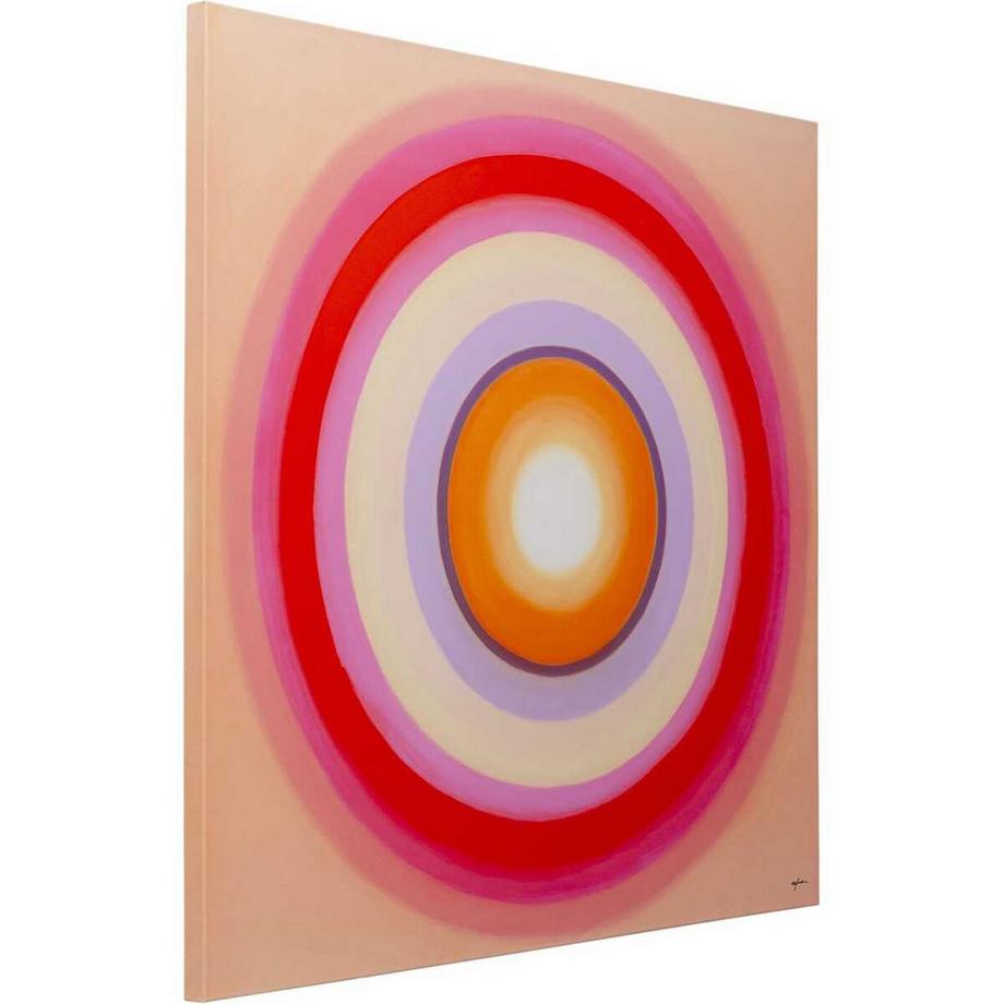 KARE Design Leinwandbild Tendency Circle pink 120x120  