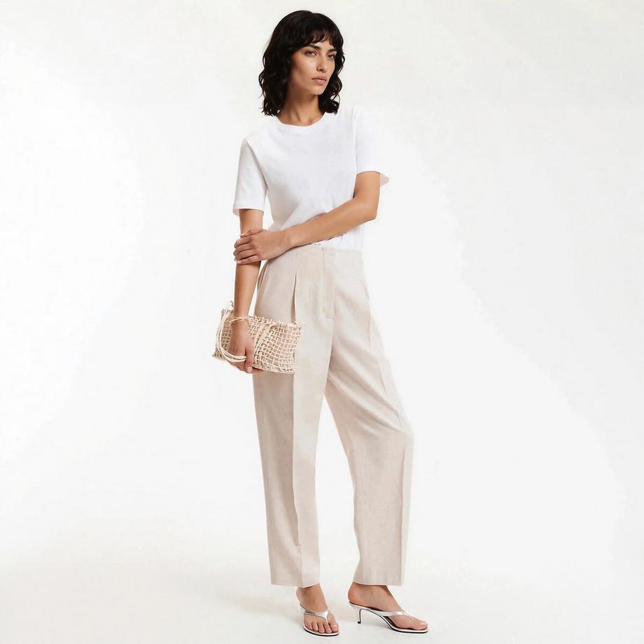 La Redoute Collections Pantalon Cigarette Taille Haute  