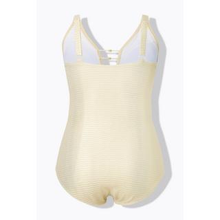 Ulla Popken Costume da bagno Motivo Onde Coppe Morbide Spalline Regolabili  