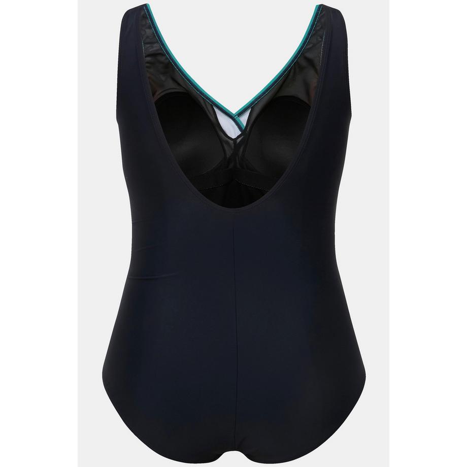 Ulla Popken Costume da bagno Sfumato Coppe Morbide Drappeggio Riciclato  