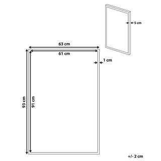 Beliani Imprimé sur toile en Tissu Moderne FRISA  