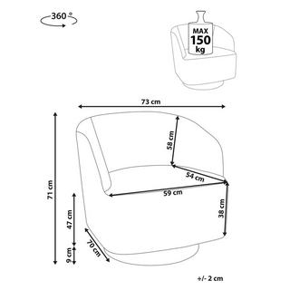 Beliani Fauteuil en Bouclé Rétro LAVIK  