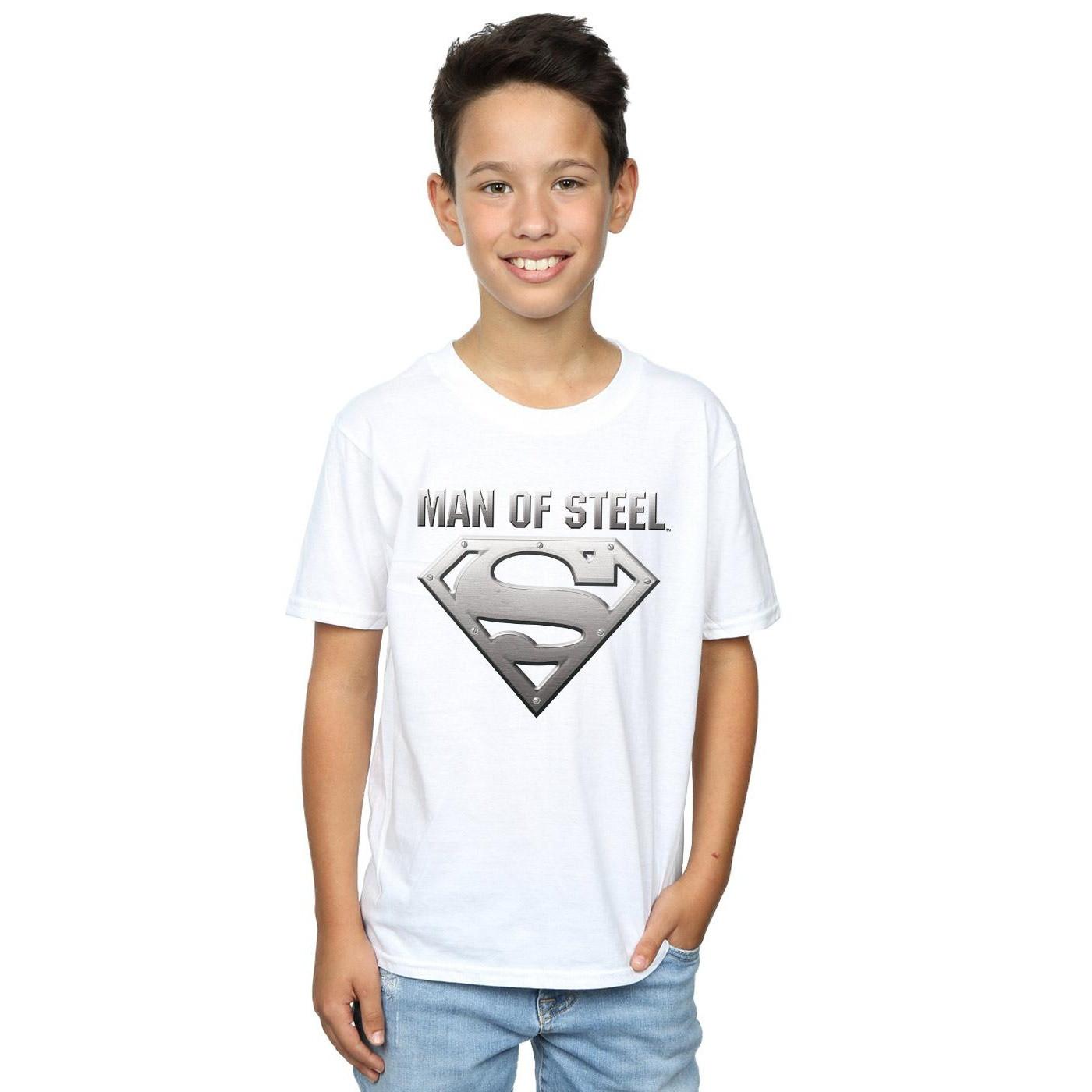 DC COMICS  Tshirt SUPERMAN MAN OF STEEL SHIELD 