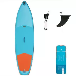 SUP-Board Stand Up Paddle aufblasbar X100 Touring Einsteiger 9' blau/orange