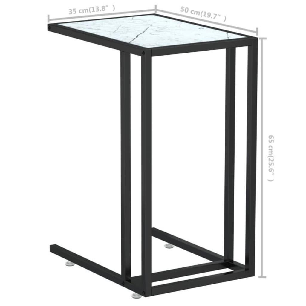 VidaXL Table d'appoint pour ordinateur verre  