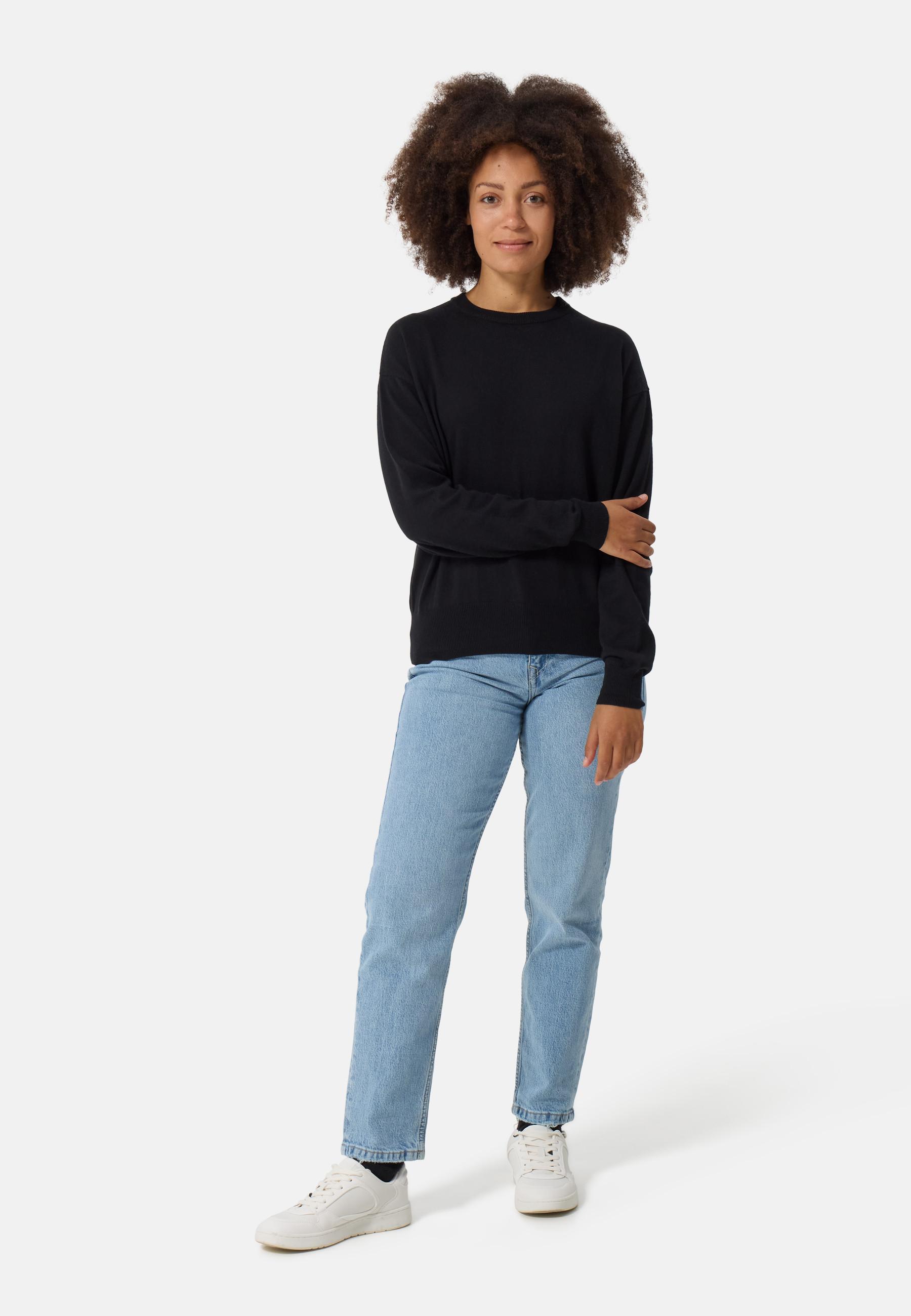 CASH-MERE.CH  Wolle Kaschmir Oversize Style Rundhals Pullover 