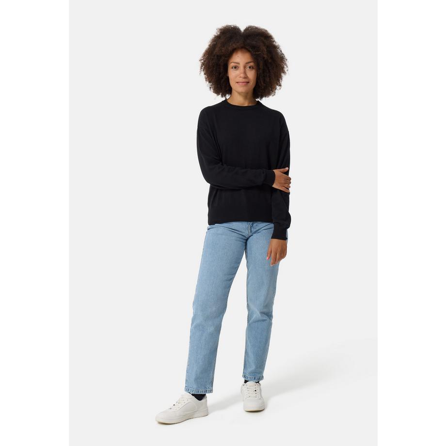 CASH-MERE.CH Wolle Kaschmir Oversize Style Rundhals Pullover  