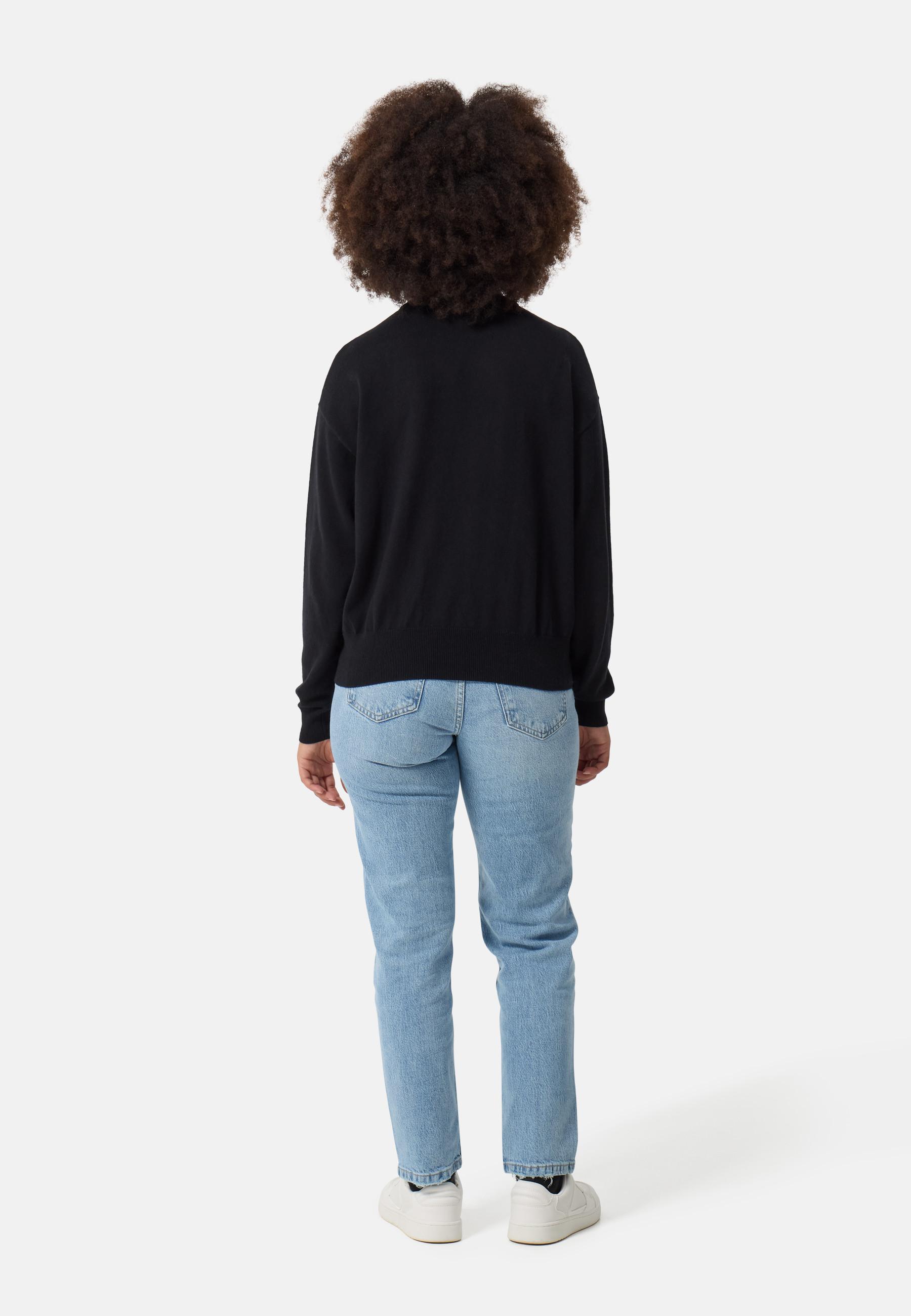 CASH-MERE.CH  Pullover ras du cou en laine et cachemire , style oversize 